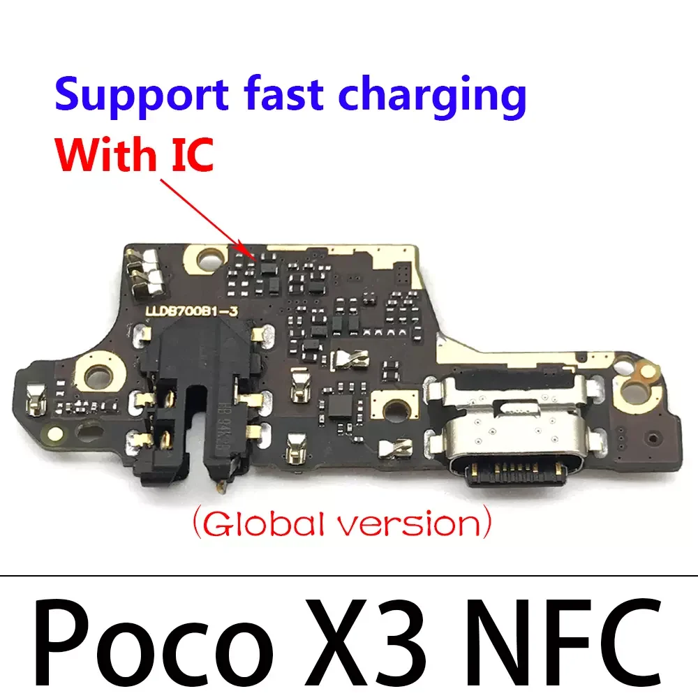 POCO X3 NFC 本体 充電器付き Xiaomi poco x3nfc x3pro用のマイク付きxflexケーブル用のUSB