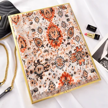 

KYQIAO Ethnic hijab scarf luxury brand Chinese clothing store women autumn spring elegant long boho print scarf