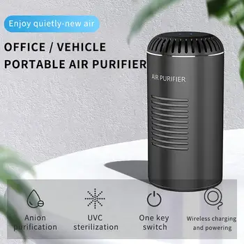 

Portable Air Purifier UVC Sterilization HEPA Filter USB Sterilizing and Removing Formaldehyde Anion Air Purifier for Car Office