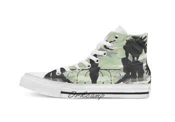 

Silhouette of the Colossus Custom Casual High Top lace-up Canvas shoes sneakers Drop shipping