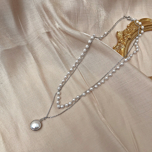 Simple Multilayer Pearl Bracelet for Women Ins Temperament Sweet Pendant Bracelets Jewelry Girls Party Gift Dropshipping