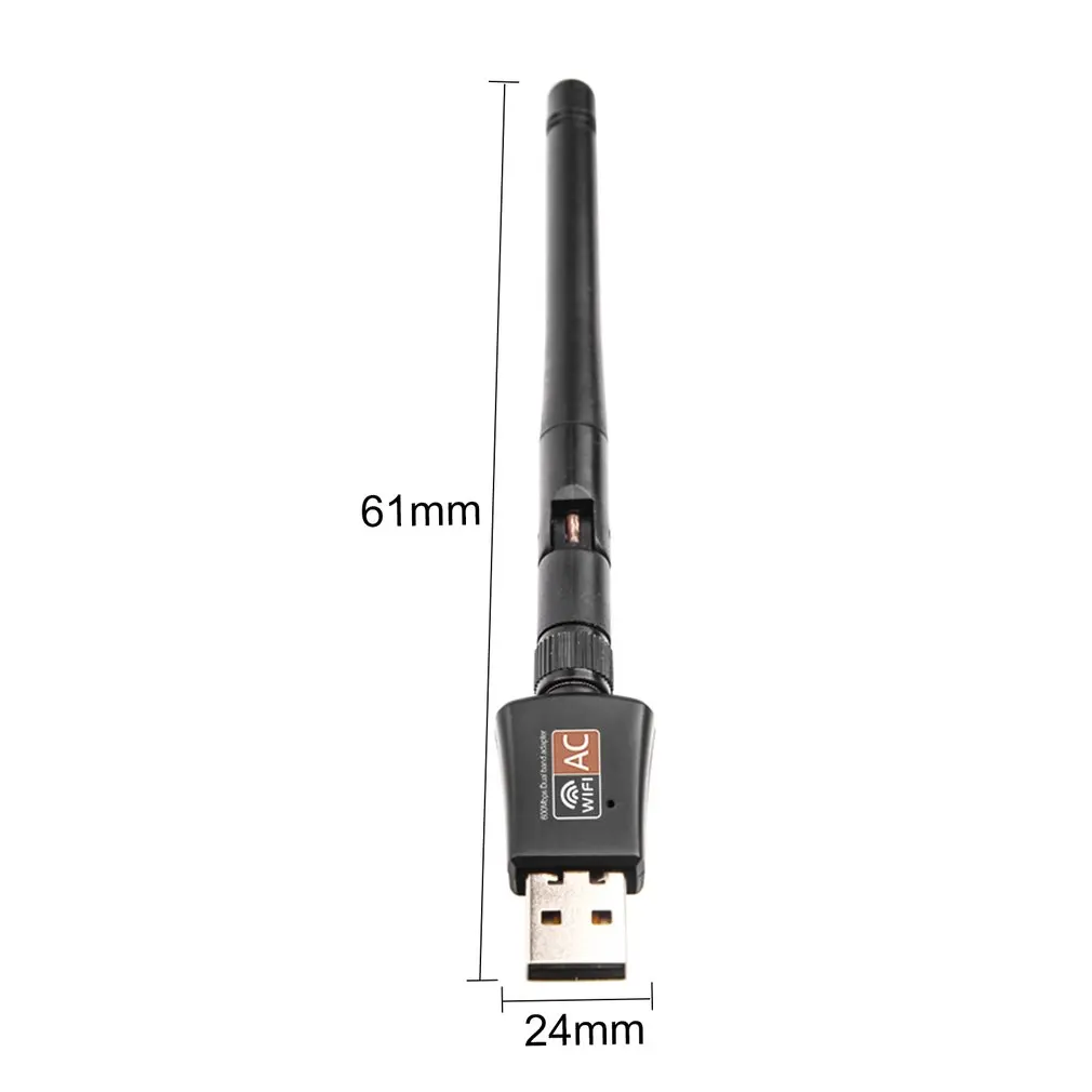 USB WiFi адаптер 5 ГГц 2,4 ГГц 600 Мбит Мини Беспроводной двухдиапазонный 802.11ac RTL8811AU для настольного компьютера/ноутбука/ПК
