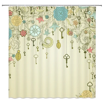 

High Quality Shower Curtains,3D Printing Flower Waterproof Bathroom Curtain ,Polyester Fabric Bath Curtain With Hooks 180X200CM