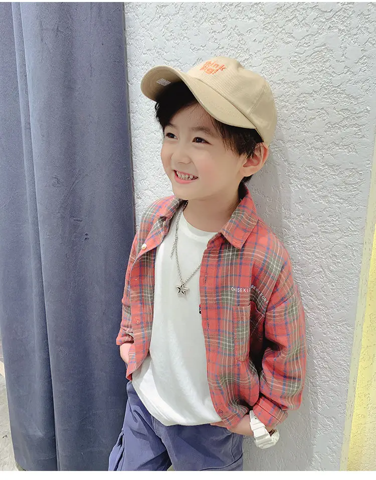 Kids Boys Shirts Autumn Long Sleeve Solid Toddler Shirts For Boys Cotton Fashion Brand Baby Boy Tops Children Shirts