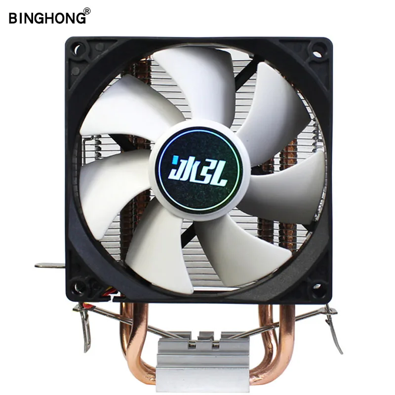 

BINGHONG 3PIN Cpu cooler Master 2 Heat pipe Heatsink Cooling Quiet fans Radiator LGA 775 1356 115X 1355 am2 am2+ am3 Hot sale