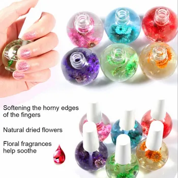 

1 PCS Natural Dried Flower Nutrition Oil Nail Finger Edge Oil Nail Edge Care Treatment Oil stab Real Flower Moisturizing Oil