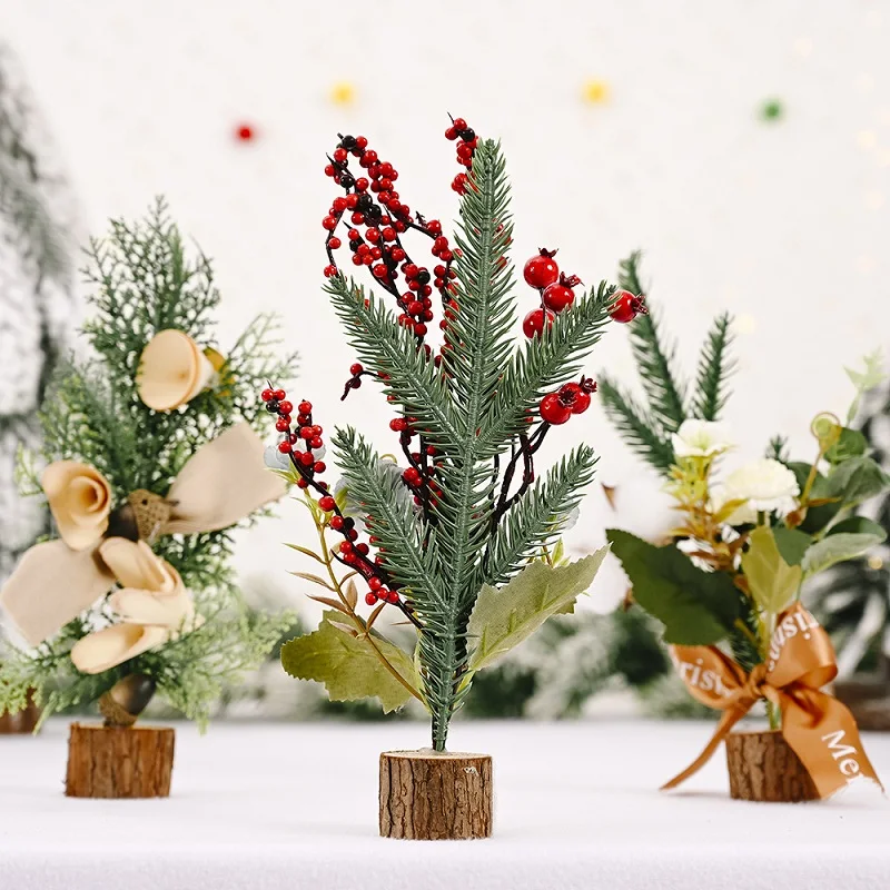 Artificial Christmas Tree Mini Xmas Tree Table Decoration Christmas Ornament New Year Noel Navidad Natal Party Supplies 2021