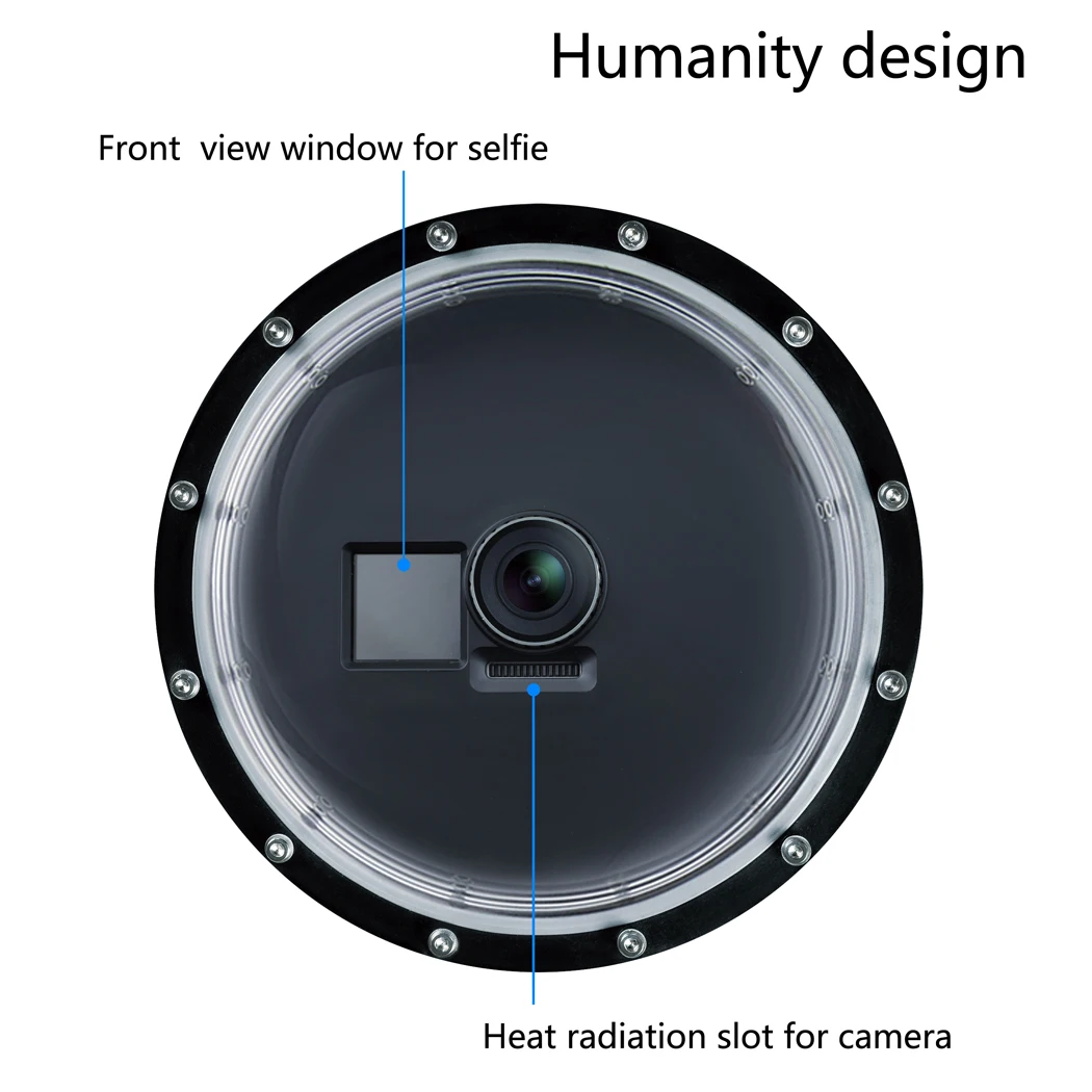 QIUNIU Водонепроницаемый купол порт подводный Дайвинг Корпус чехол крышка объектива с поплавковой рукояткой для DJI Osmo аксессуары для экшн-камеры
