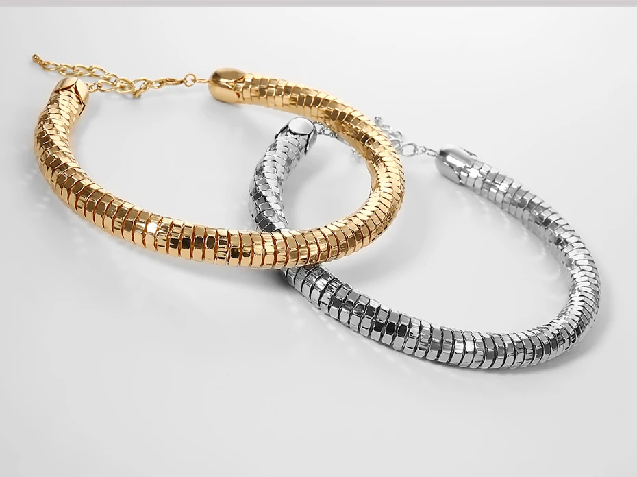 SHIXIN панк большой обруч короткие Чокеры Воротник Женская мода золото/серебро персонализированное ожерелье массивное ожерелье колье