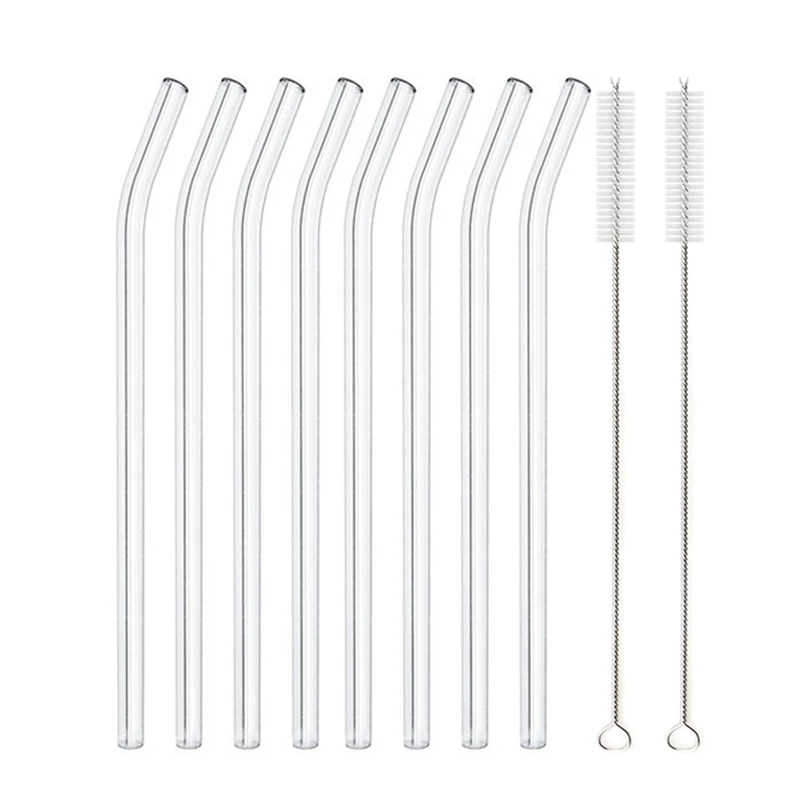 8pcs Clear Bent