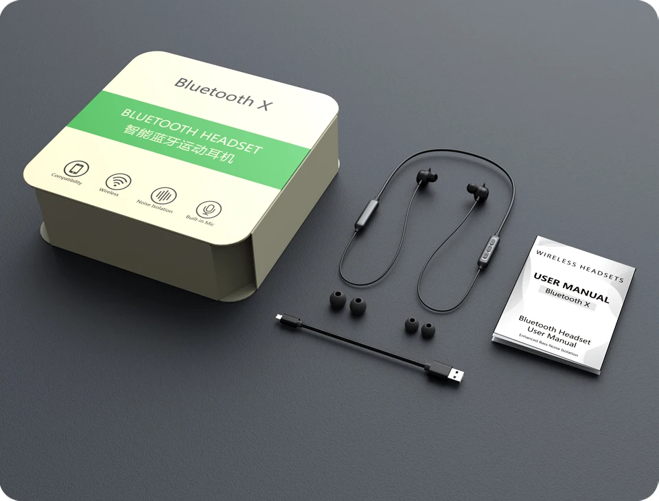AWI X2 Bluetooth наушники Беспроводная Гарнитура 3D стерео наушники свободные магнитные наушники с микрофоном для спортивных игр