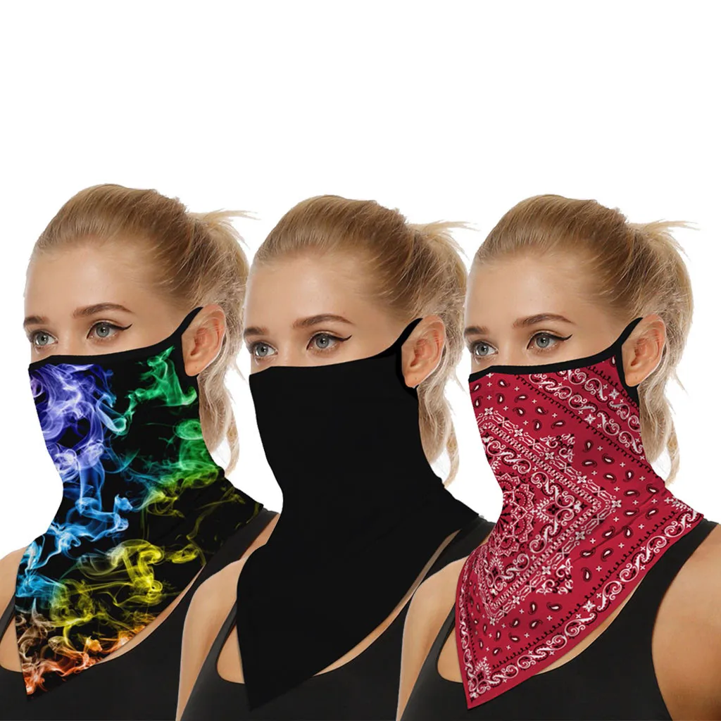 Открытый печати бесшовные маски для ушей унисекс скалолазание шарф Foulard