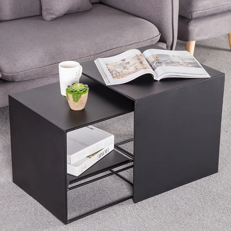 Простой современный журнальный столик в скандинавском стиле для гостиной, дивана, углового стола, маленькая квартира, креативная модная боковая комбинация, квадратный стол