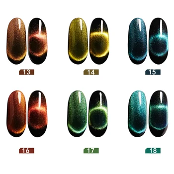 

BOZLIN 9D Cat Eye Nail Gel Chameleon Magic Soak Off UV Magnet Nail Art Gel 7.3ml Semi Permanent Manicure Gel Lacquer