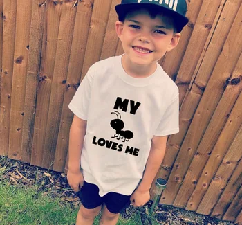 

My Aunt Loves Me Funny Print Children Tshirt Summer Short Sleeve Cute T-shirt Toddler Baby Boys Girls Fashion Clothes Wear