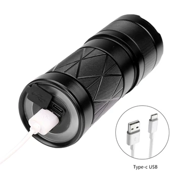 

High Power 900 Lumens XHP90 Zoomable Flashlight 6xLED Rechargeable Torch Strong Light Flashlight Low Light Flashlight