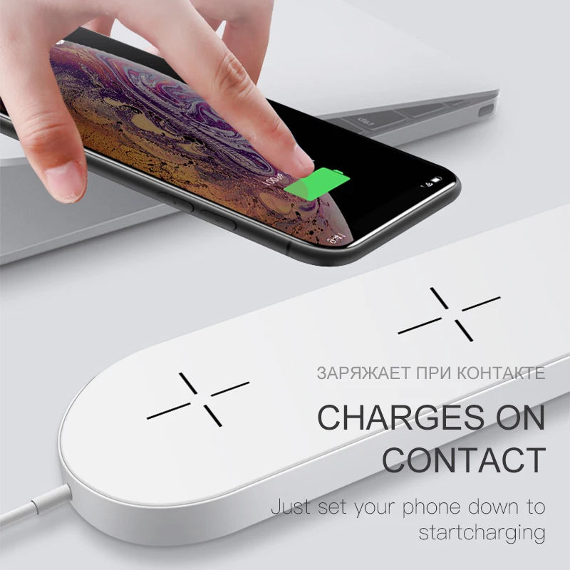 Qiikii 3 в 1 беспроводная зарядка для Airpods Apple Watch 4 3 2 1 iphone 11 Qi безпроводная зарядка для huawei Xiaomi samsung зарядное устройство