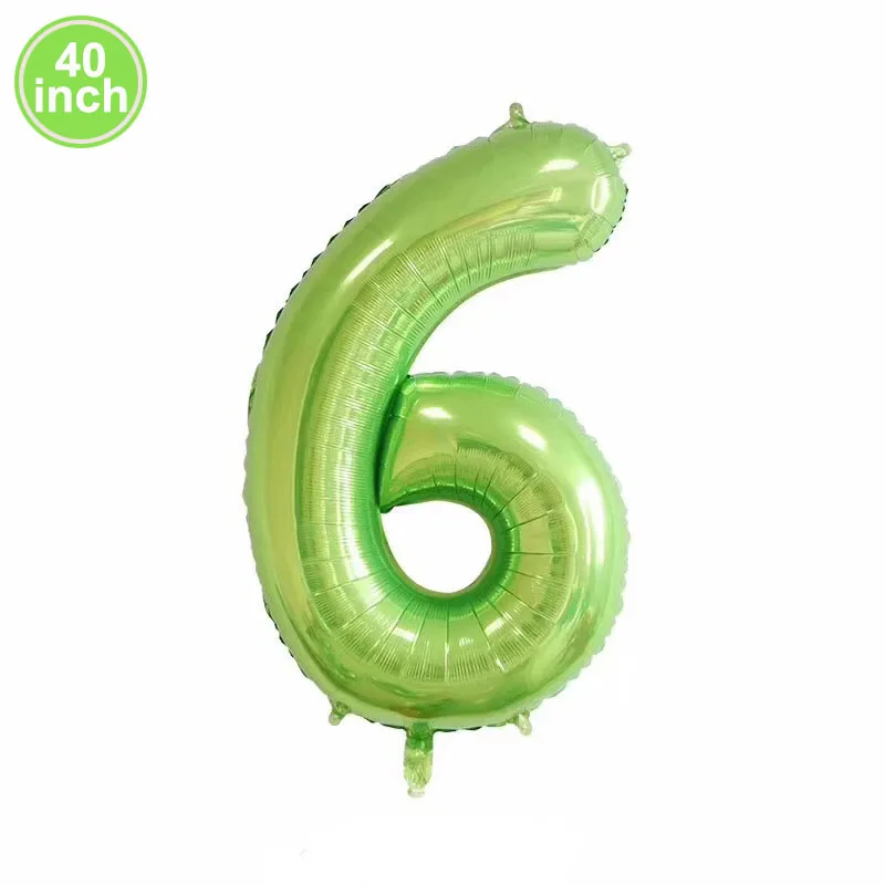 1 шт. 40 дюймов большие зеленые шары с большим количеством фольги шарики в форме цифр 0-9 день рождения украшения дети взрослые Гелиевый шар - Цвет: 6