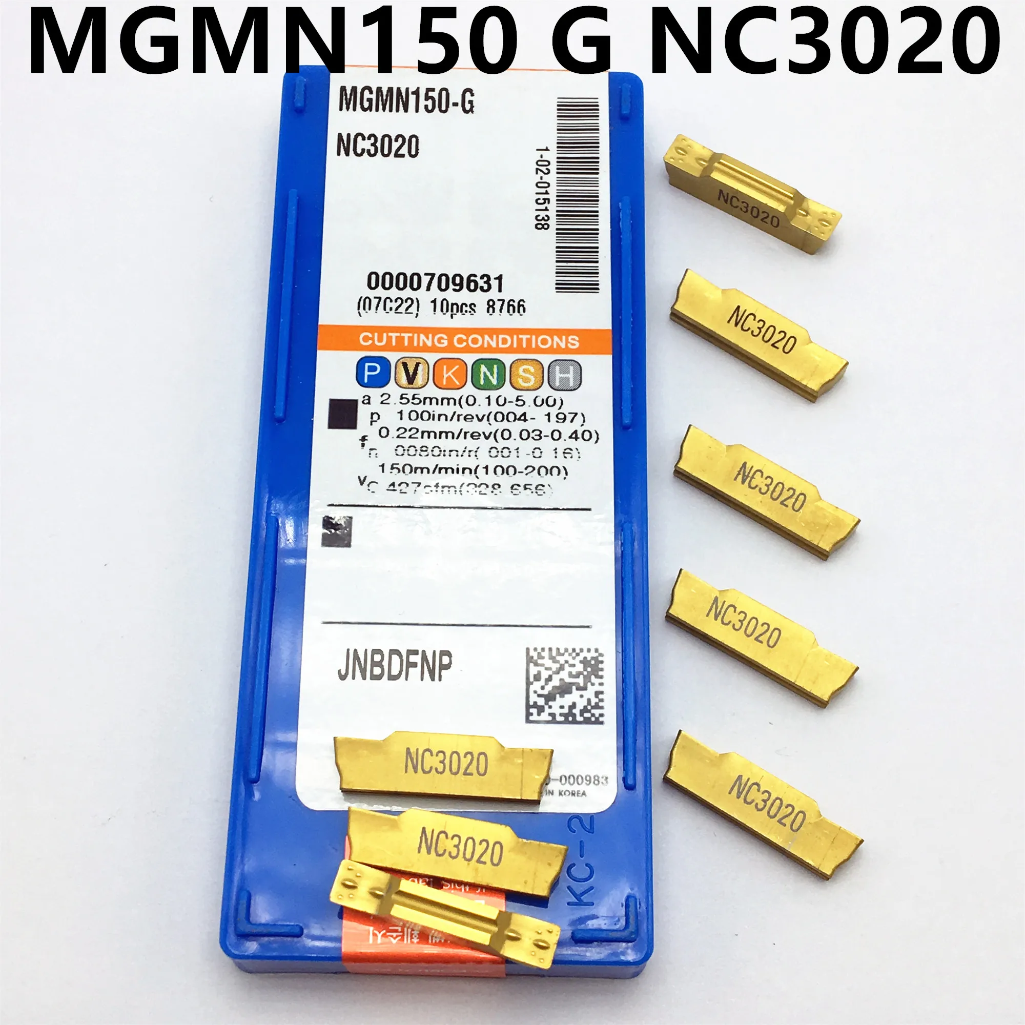 

10PCS MGMN150 G NC3020 slotted carbide blade 1.5mm metal lathe turning tool MGMN150-G fixed lathe slot milling cutter