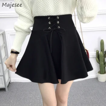 

Mini Skirts Women Solid Elegant High Waist Daily Womens Skirt Chic All-match Summer Sweet Simple Pleated Korean Style Fashion