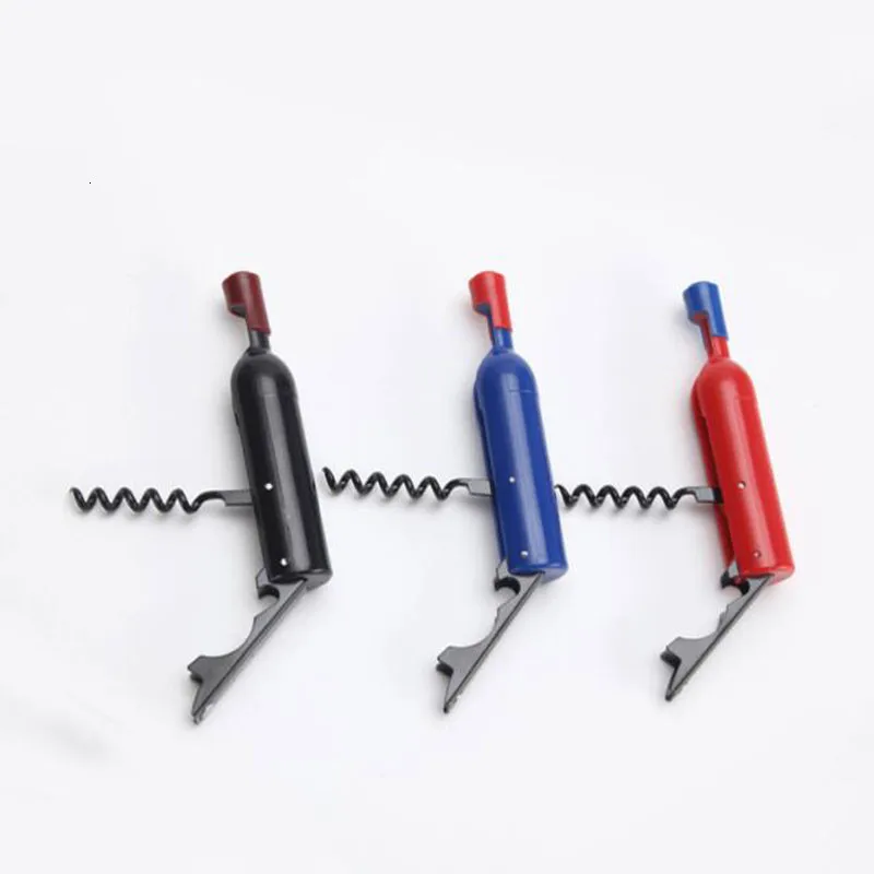 

Creative Wine Bottle Shape Stainless Steel Red Wine Opener With Magnet High Quanlity Portable Multifunction Bottle Openers
