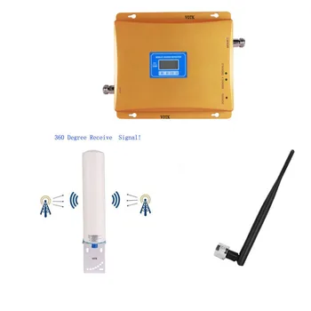 

VOTK 2g3g GSM signal booster GSM 3g dual band signal repeater 900 2100 cell phone signal amplifier with Omni antenna