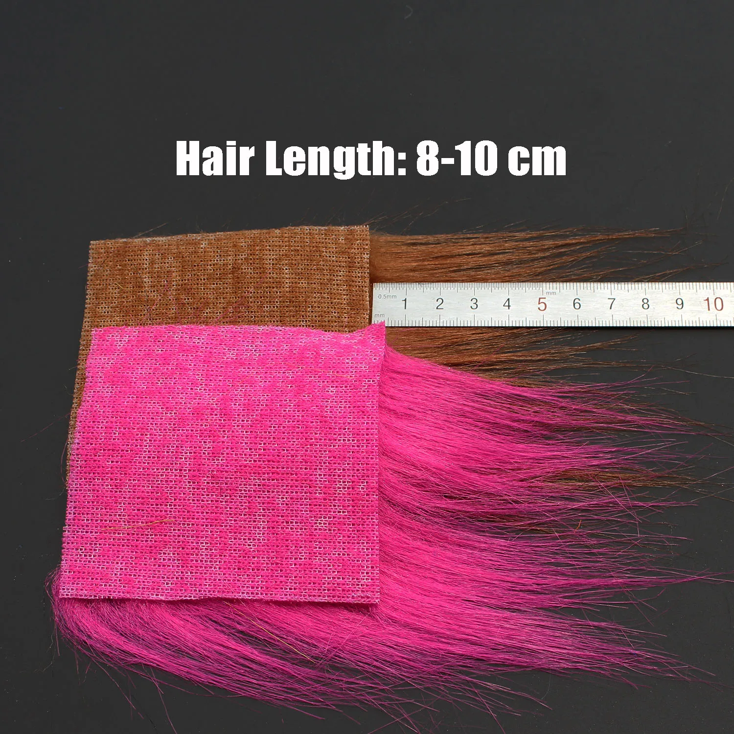 Tigofly 10 pcs 8X8cm 10 Colors Furabou Long Hair Craft Fur Synthetic Fiber Streamer Tail Wing Fly Fishing Tying Materials