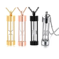 Unisex Religious Time Memory Hourglass Glass Cremation Jewelry Urn Necklace for Ashes Urn Cremation Jewelry Keepsake Memory 1