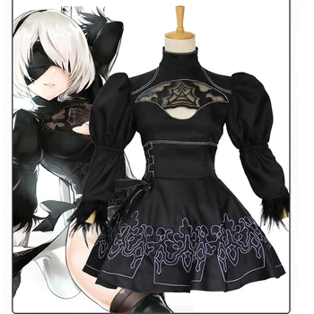 

Nier Automata Yorha 2B sexy Outfit Games Suit Nier Automata Halloween Cosplay Costume Women Role Play Costumes Girls Party Dress
