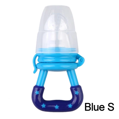 blue S Силиконовая соска-пустышка для детей ясельного возраста, еда, фрукты, Ниблер, пустышка, инструменты для кормления ребенка, новорожденный, попробуйте кусать соски - Цвет: blue S