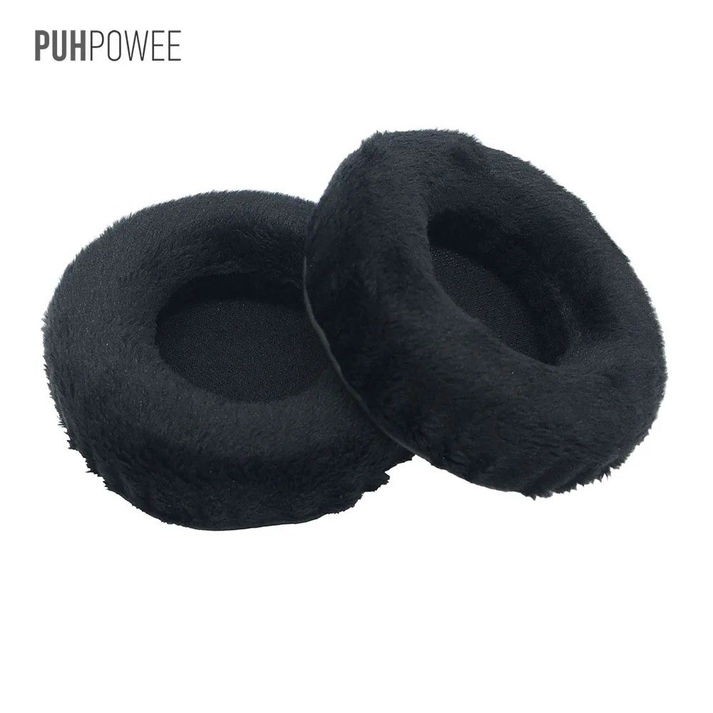 PUHPOWEE Запасные подушечки для наушников для Самсон SR850 наушники чехол для подушки, гарнитура - Цвет: Черный