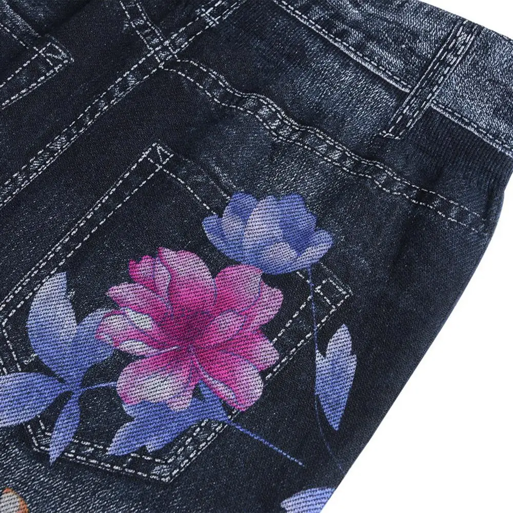 NIBESSER, женские джинсовые обтягивающие брюки, модные женские леггинсы, осенние джинсы, узкие карманы, цветочный принт, штаны с узором из роз, вышитые джинсы