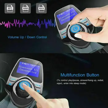 

VicTsing 1.8" Bluetooth Car FM Transmitter PD R8W6