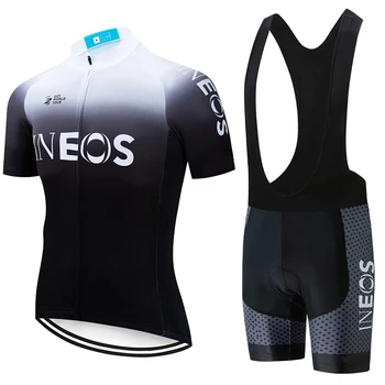 

2020 TEAM Black white NEW INEOS PRO cycling jersey bibs shorts suit Ropa Ciclismo mens summer quick dry BICYCLING Maillot wear
