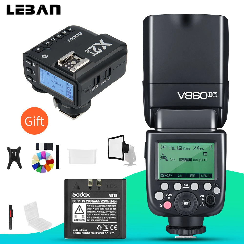 Godox V860iic V860iis V860iin V860iif V860iio Ttl Hss Flash With X2tc/s/n/f/o Trigger For