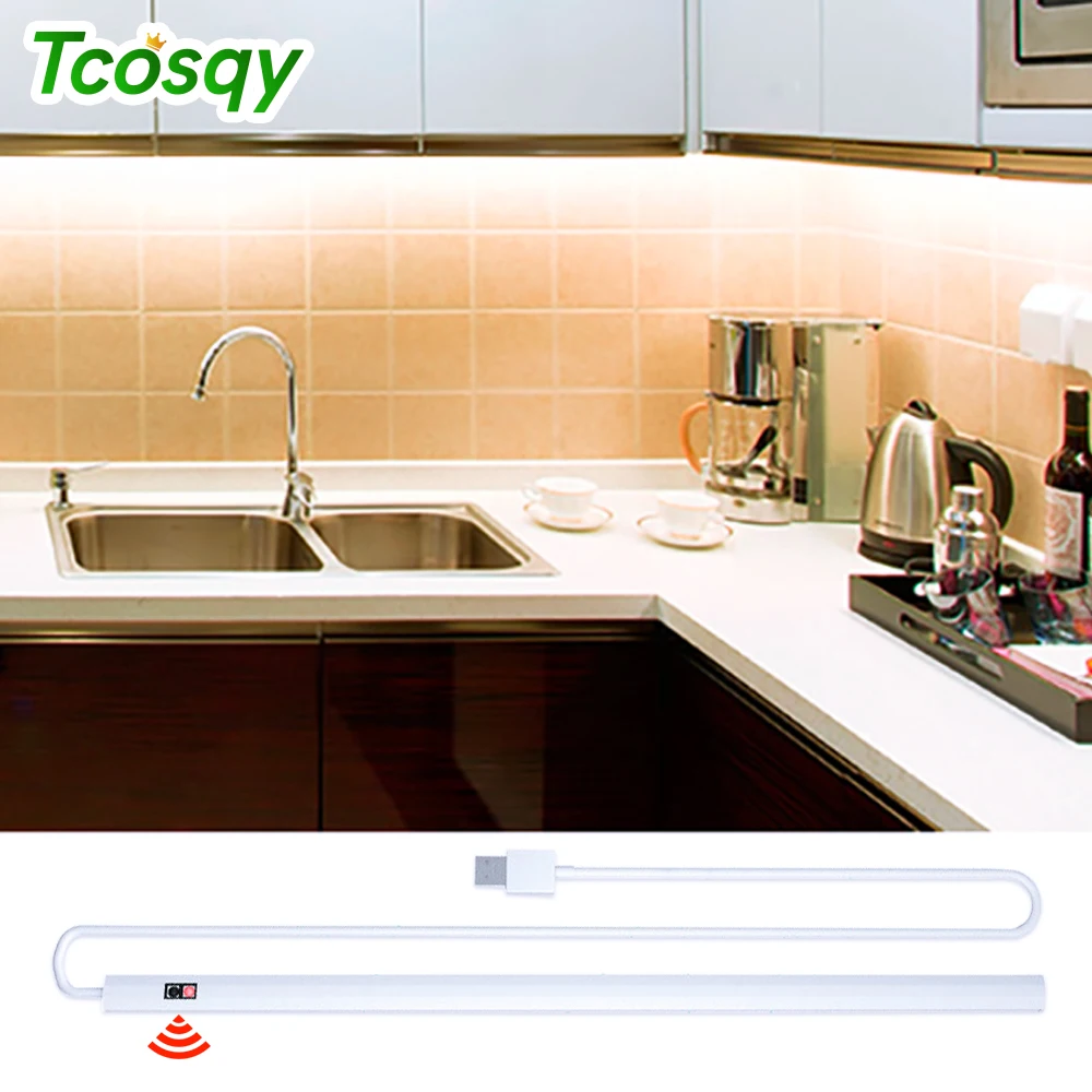 Светодиодная ленсветильник Tcosqy для кухонного шкафа usb-светильник с низким