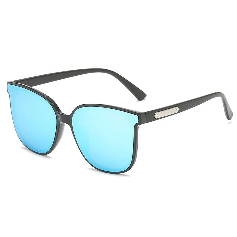 GIFANSEE брендовые винтажные Стильные Солнцезащитные очки Мужские зеркальные Плоские линзы квадратная оправа женские солнцезащитные очки Oculos Gafas - Цвет линз: Синий