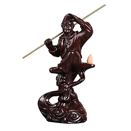 

PHILOGOD Incense Holders Sun Wukong Monkey King Rosewood Backflow Burner/Censer Accessories