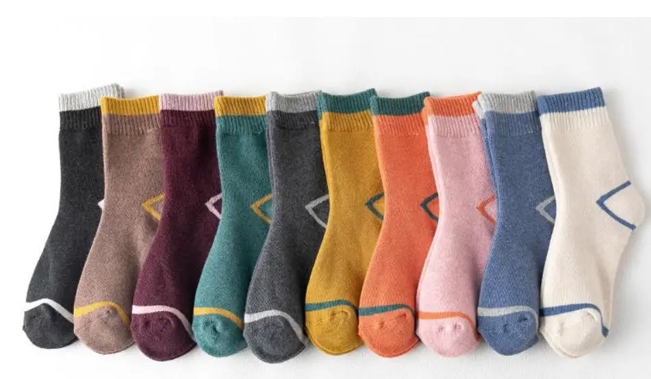 Женские зимние носки без пятки для отдыха, толстые бархатные теплые носки, корейские дезодорирующие махровые носки, женские длинные махровые носки, счастливые носки - Цвет: 0000307-4