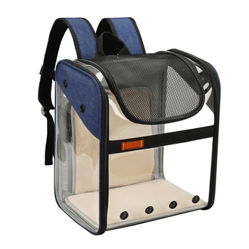 

Innovative Traveler Backpack Pet Carriers for Cat and Small Dogs Transparent Mesh Breathable Backpack FPing