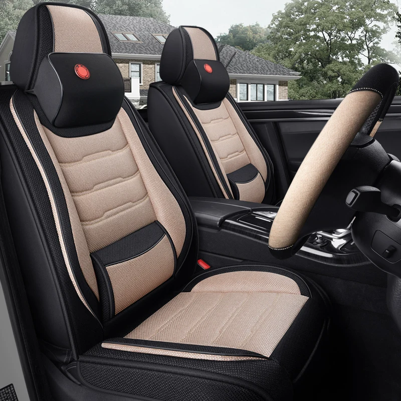  Full Coverage flax fiber car seat cover auto seats covers for zotye t600 coupa z300 Ravon ravon r2 