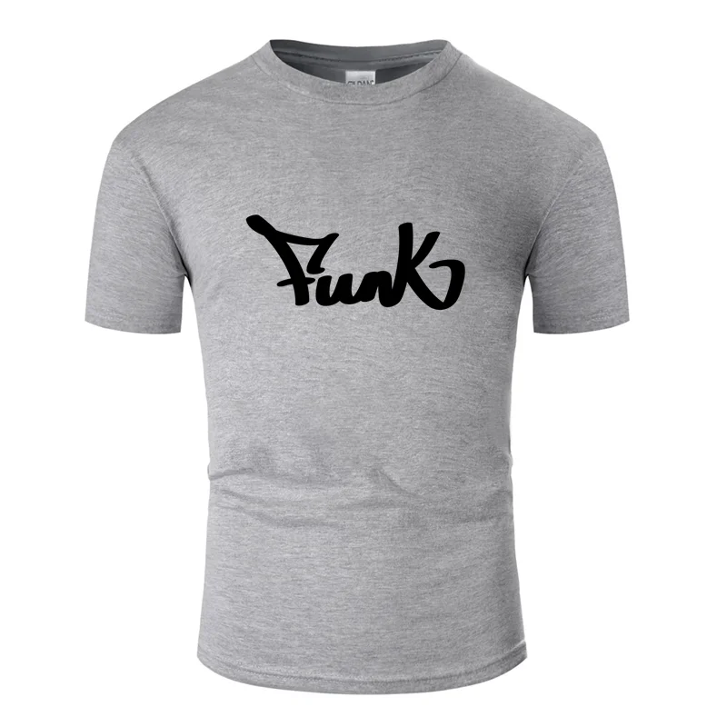 Men-Gray Повседневная мужская футболка с принтом funk, крутая Летняя мужская футболка с коротким рукавом, европейский размер S-5xl - Цвет: Men-Gray
