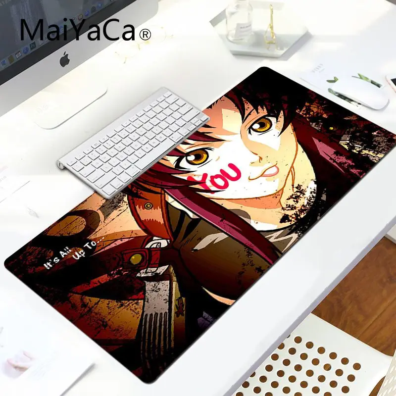 LockEdge 30x80cm MaiYaCa Black lagoon Revy индивидуальные коврики для мышки ноутбук коврик для мышки в стиле аниме Удобная мышка коврик игровая защелка для мыши - Цвет: LockEdge 30x80cm