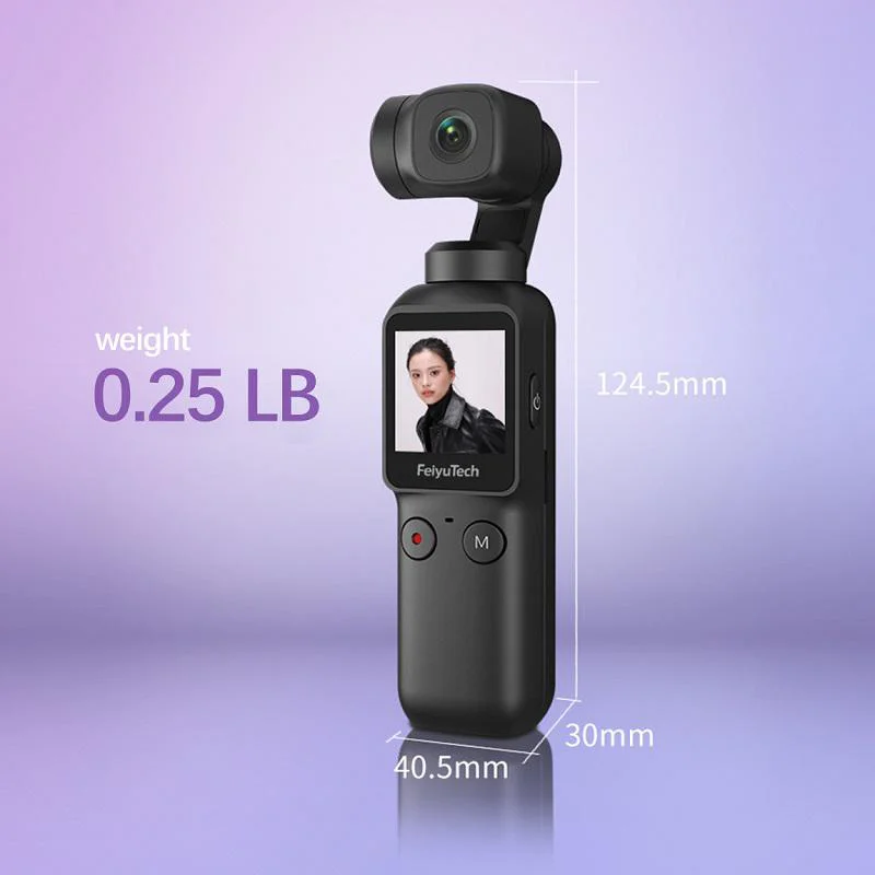 كاميرا أكشن مع جيمبل Feiyutech Pocket  بمحاور 6-Axis S بدقة 4K 60fps - Image 3