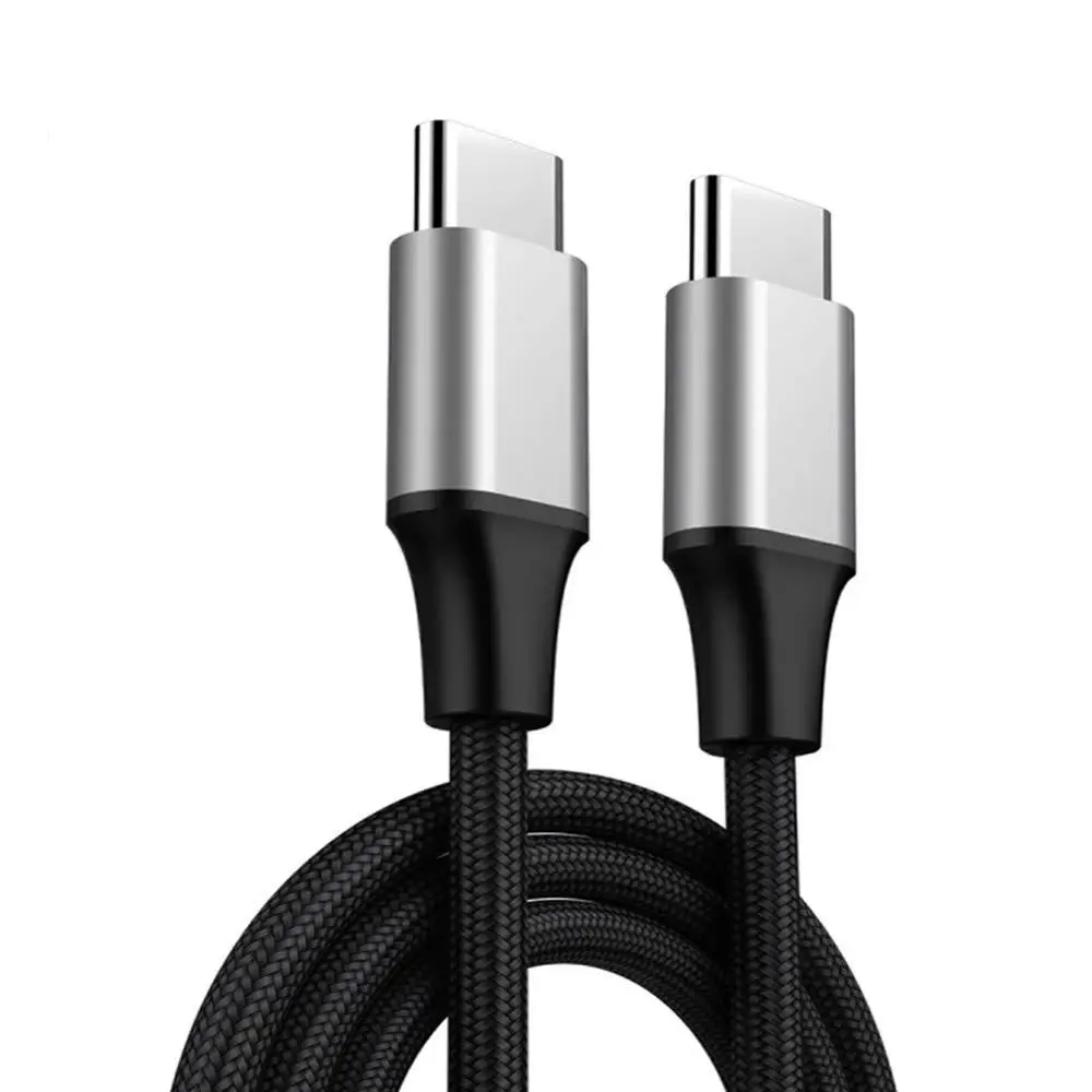 Кабель KSYUCNE 60 Вт типа C к usb type C для samsung S10 Redmi Note 8 Pro Quick Charge 4,0 type C светодиодный PD провод для быстрого заряда - Цвет: Черный