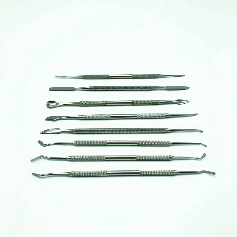 Baratos 8 piezas espátula de Metal para Kit de cuchillos de cera herramientas de escultura cuchillo Dental tallado de cerámica tallado de arcilla modelado envío gratis