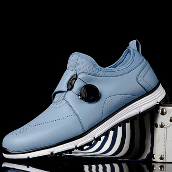 

Original Brand Golf Shoes for Mens Red Black Men Sport Shoes Quick Lacing Leather Man Golf Shoe Spikes High Quality F Shoes Men