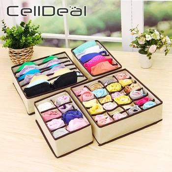 

Foldable Underwear Storage Boxes Closet Organizer Ties Socks Bra Organizer Closet Drawer Divider Organizers Storage Organize