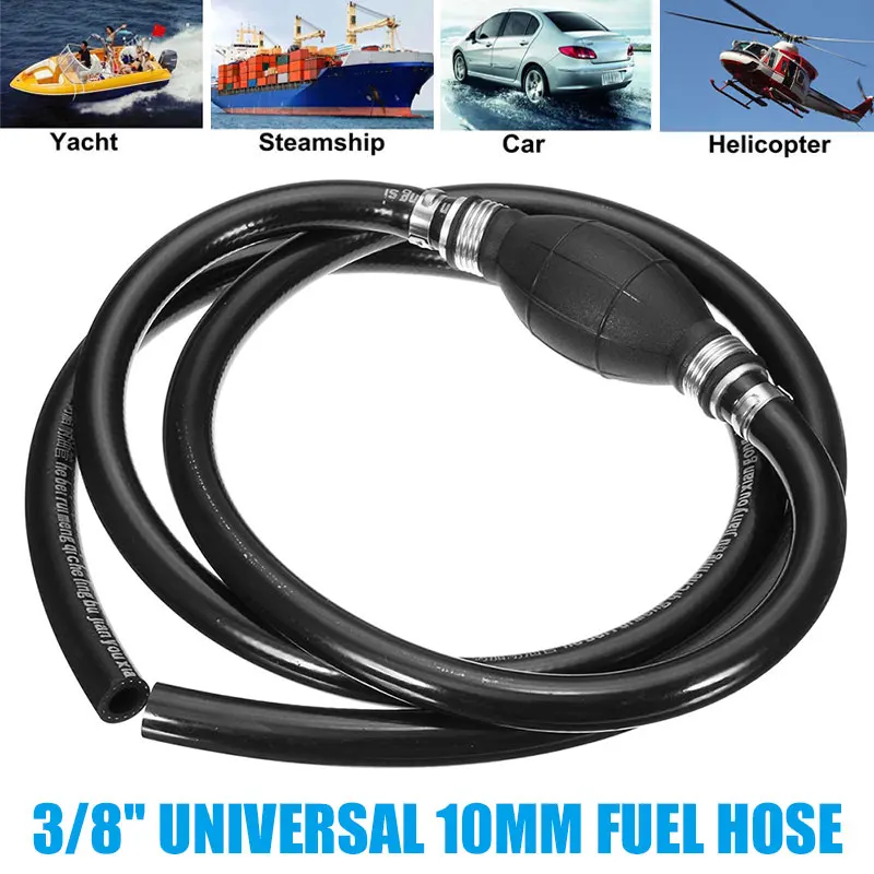 Hose Assembly Fuel Pipe Universal Fuel Line Assembly Motor Caravans 10mm W/ Primer Bulb Durable