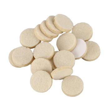 

20pcs Self-Stick 3/4 inch Furniture Felt Pads for Hard Surfaces - Oatmeal, Round